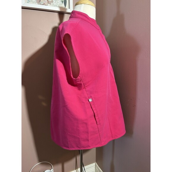 Figs Rafaela Scrub Top Women Size XS Pink Technical Collection Pockets - Picture 4 of 9